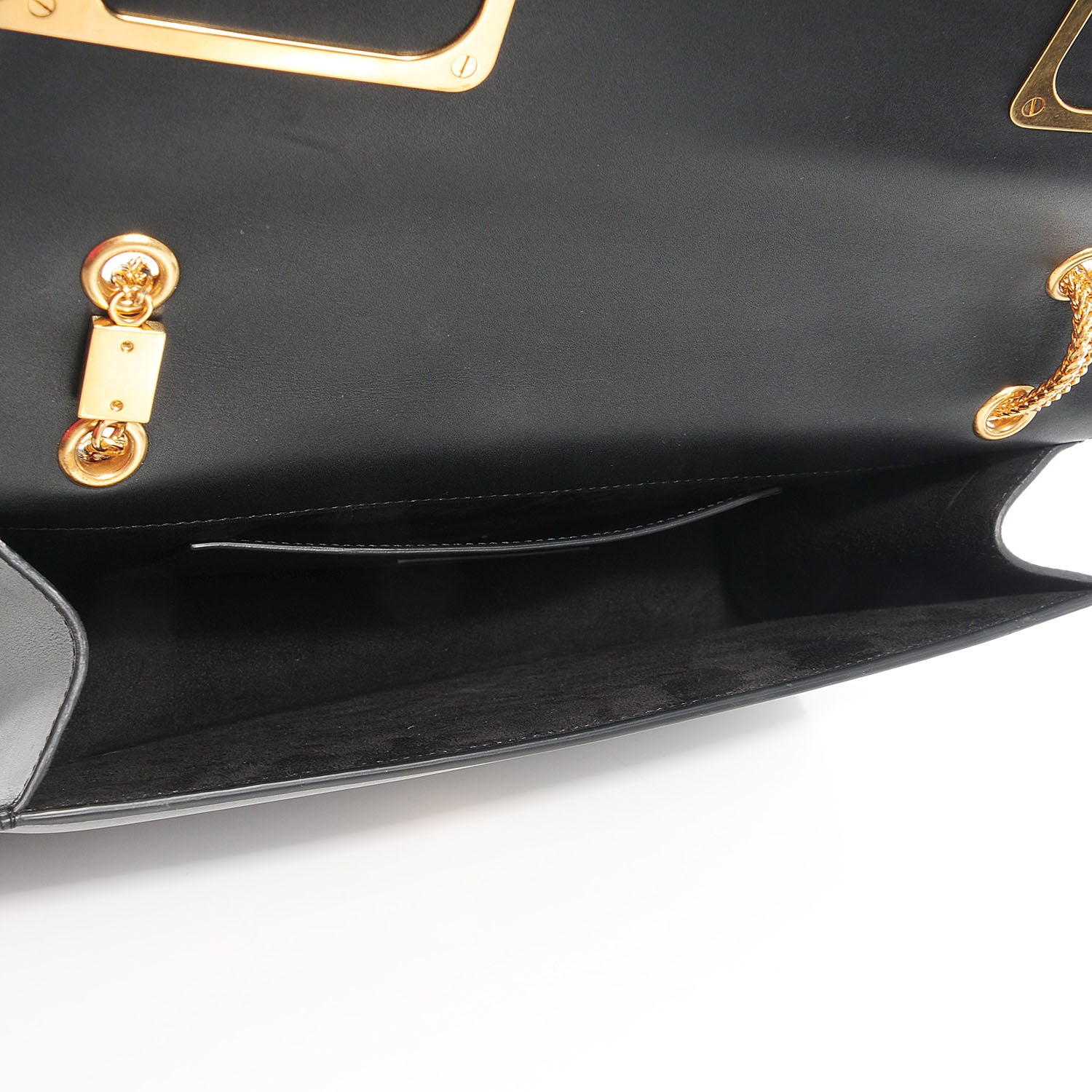 Saint Laurent Leather Plated Medium Betty Bag Black 6 of 9