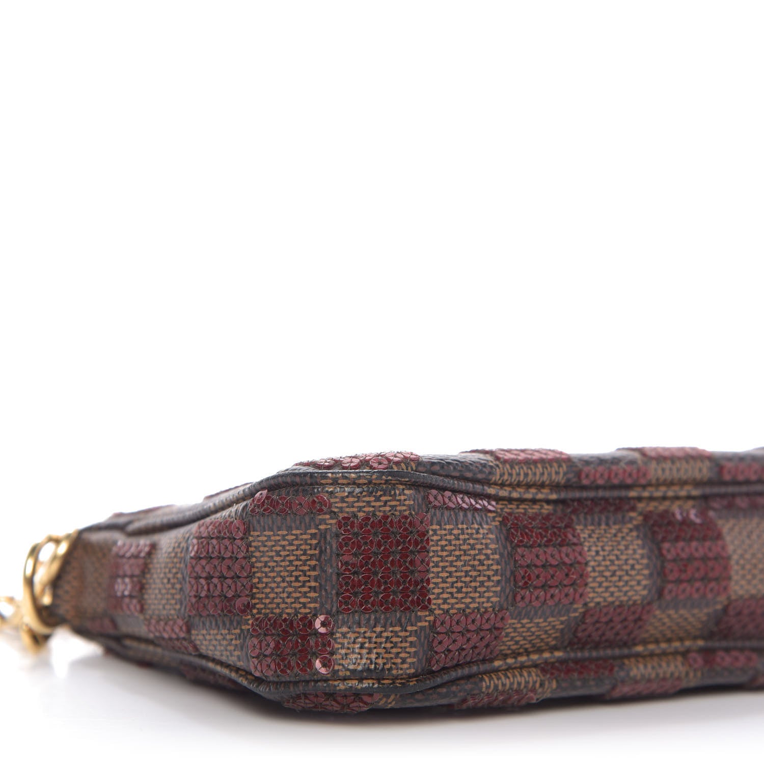 Louis Vuitton Damier Paillettes Mini Pochette Accessories Red 6 of 11