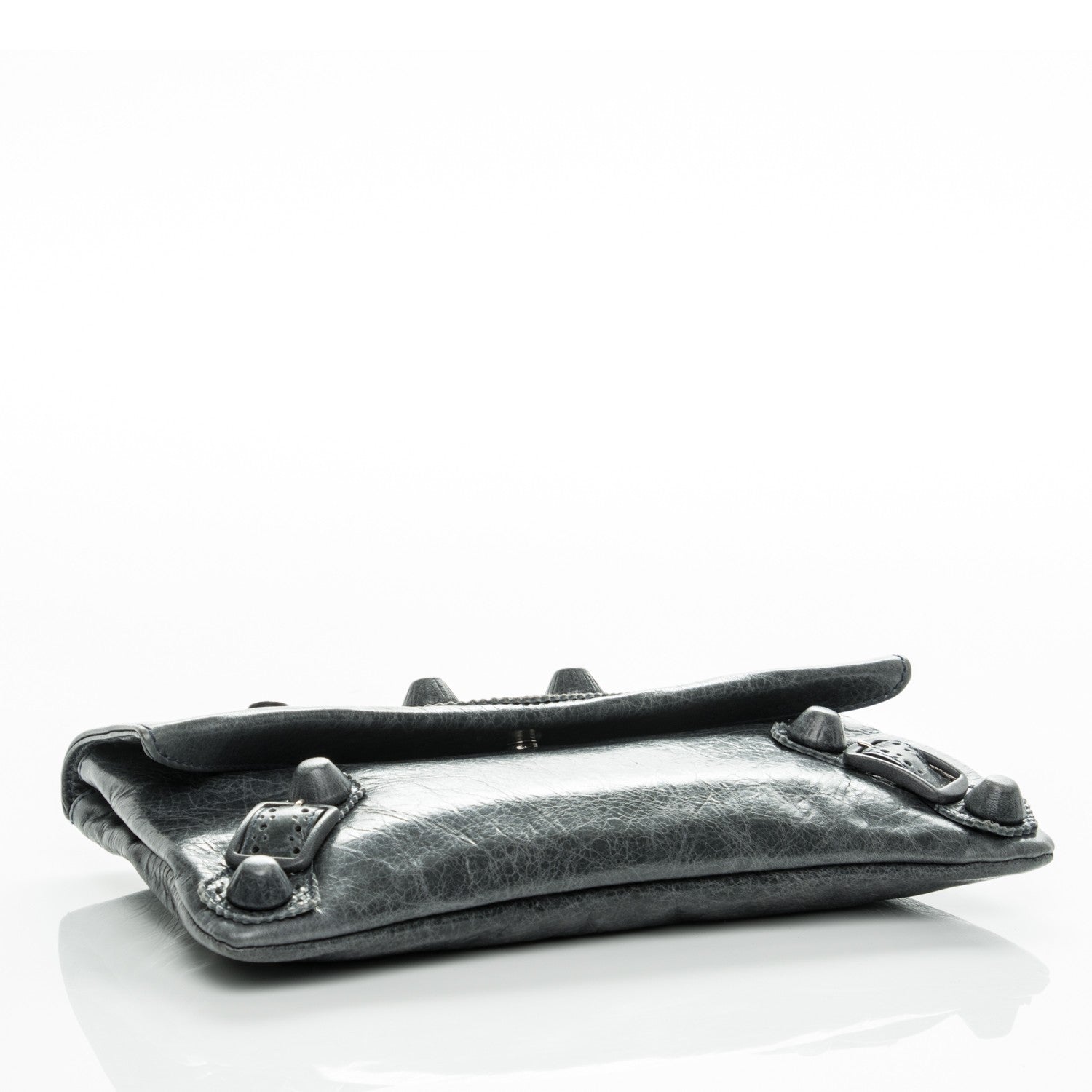 Balenciaga Agneau Giant Brogues Hardware Envelope Clutch Anthracite 4 of 7