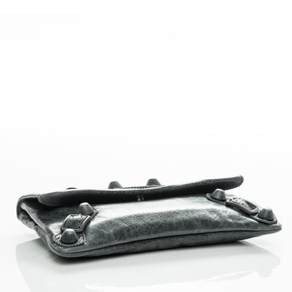 Balenciaga Agneau Giant Brogues Hardware Envelope Clutch Anthracite 4 of 7