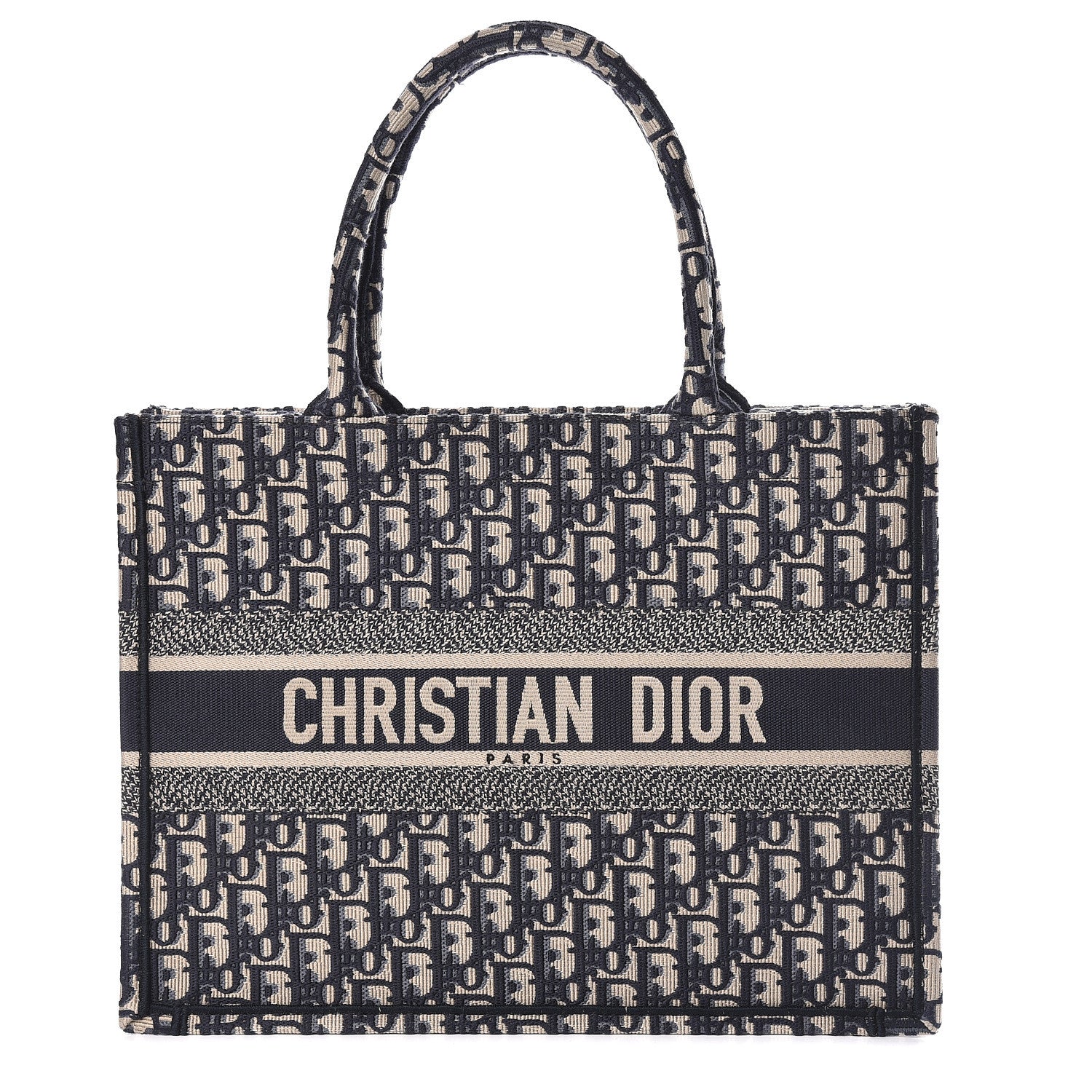 Christian Dior Oblique Medium Book Tote Blue Multicolor 1 of 10