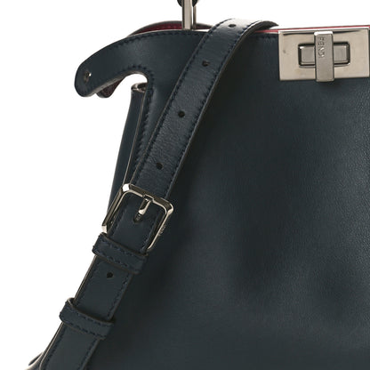 Fendi Vitello Tahiti Burro Medium Peekaboo Iconic Essentially Satchel Blue Notte Flamingo Black Cherry 8 of 10