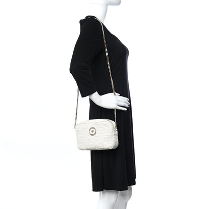 Versace Nappa Barocco Quilted Vanitas Medea Chain Crossbody White 3 of 8