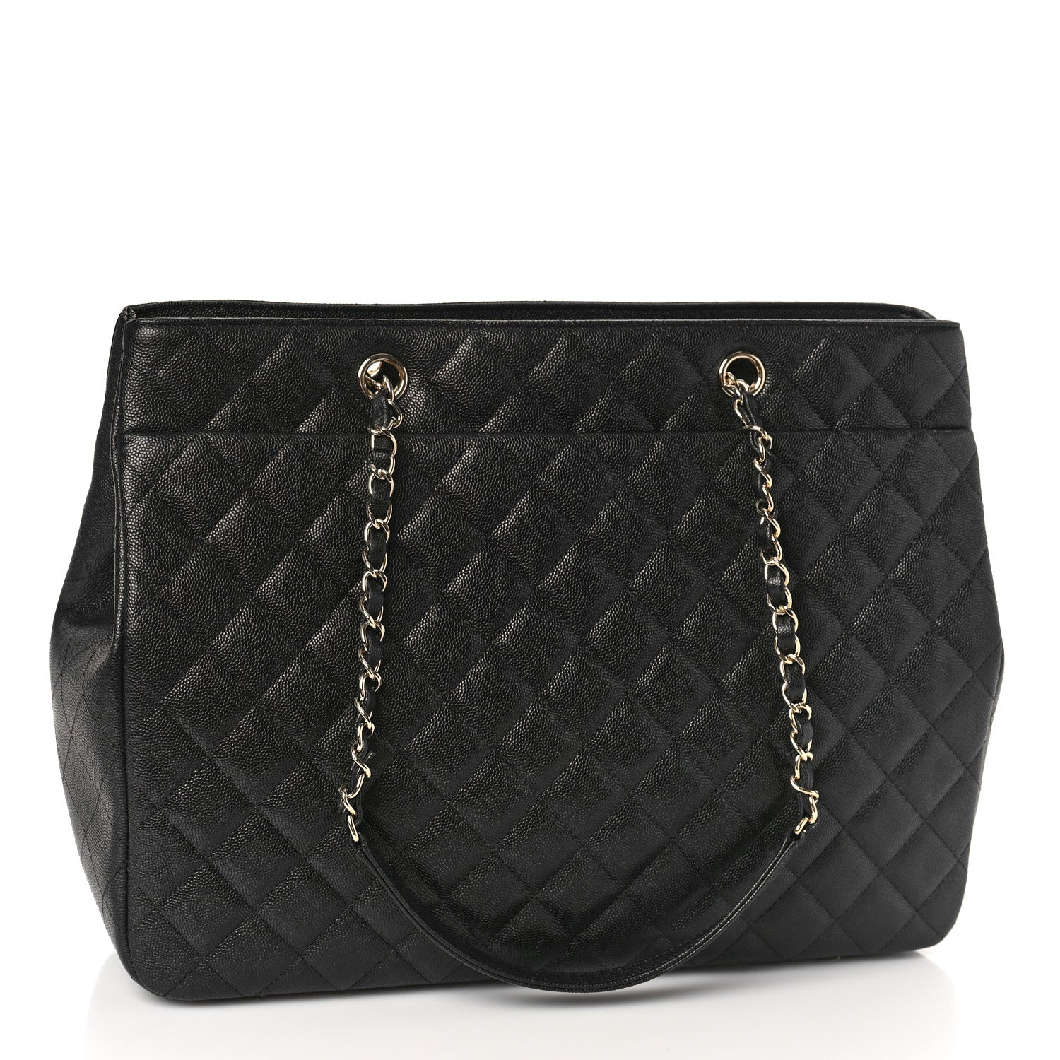 Chanel Caviar Quilted Large Shopping Tote Black 3 of 8