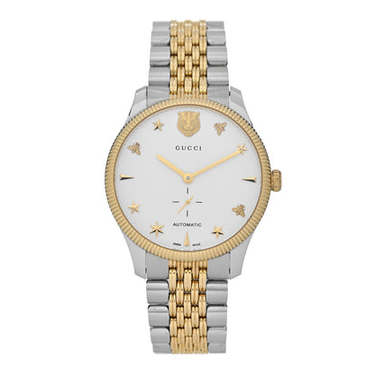 Gucci Stainless Steel 40mm G-Timeless Two Tone Charm Automatic Watch 1 of 5