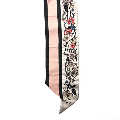 Christian Dior Silk Rosa Mutabilis Mitzah Scarf Beige 2 of 3