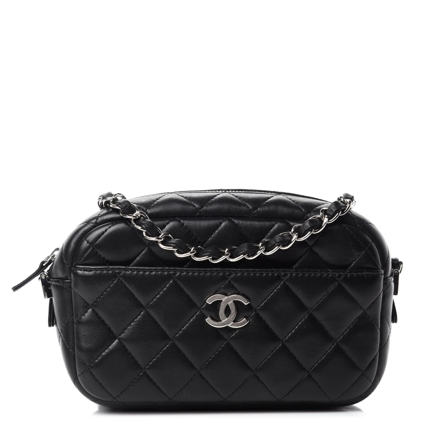 Chanel Lambskin Quilted Small Timeless Camera Case Black 1 of 12