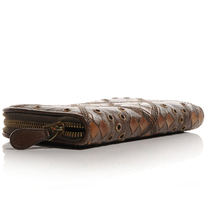 Bottega Veneta Cervo Tartan Zip Around Wallet 4 of 7