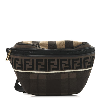 Fendi Vitello Century Maglia Pattern Mix Belt Bag Havana 1 of 10