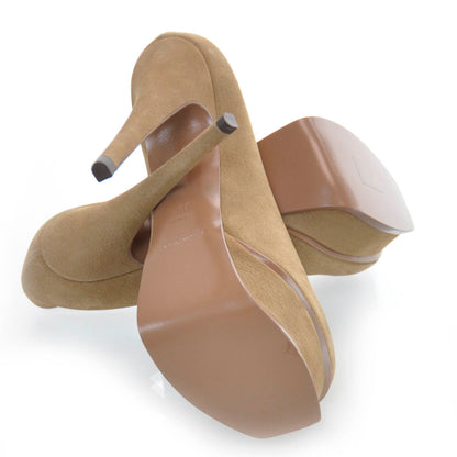 Saint Laurent Suede Tribute 105 Platform Pumps 36.5 4 of 7