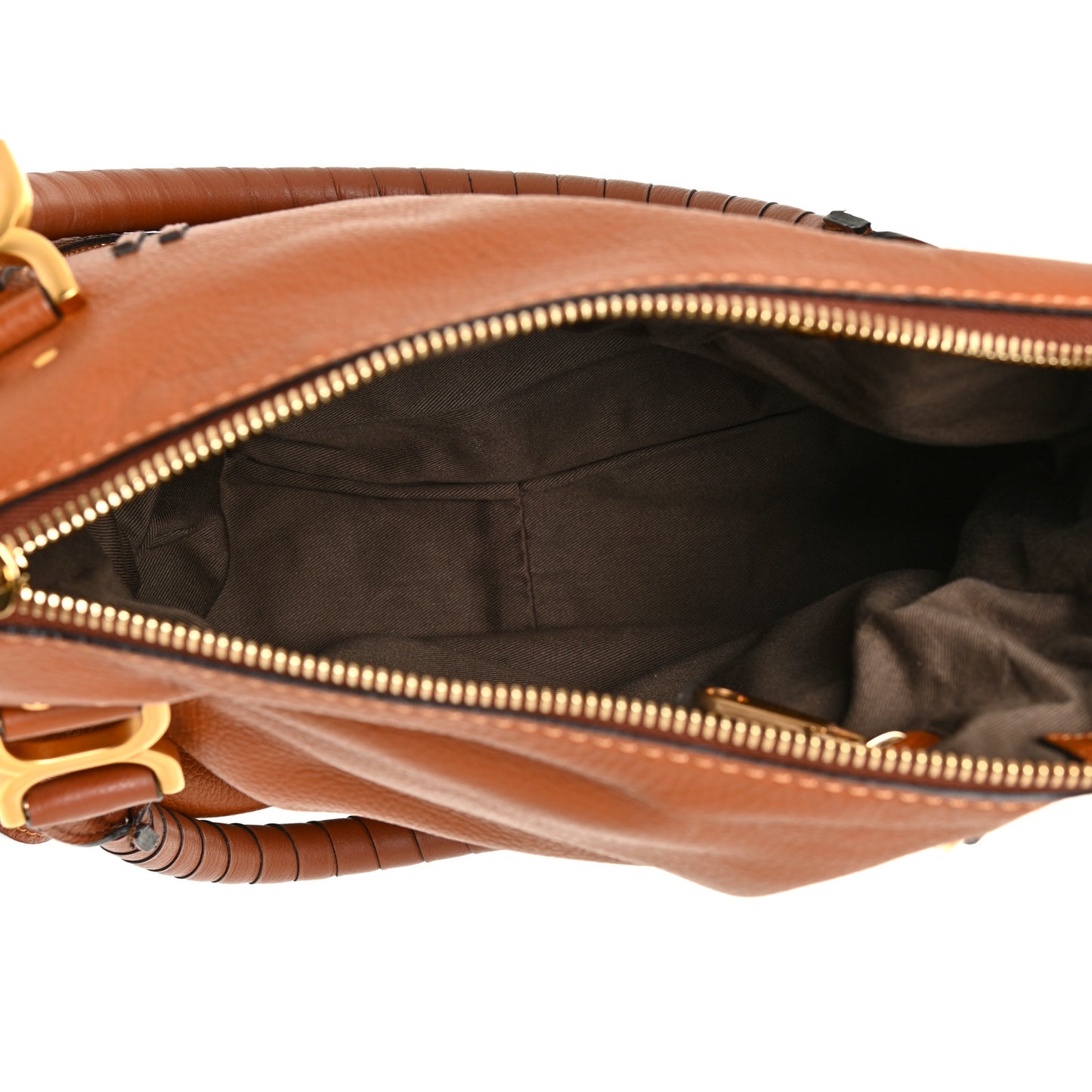 Calfskin Medium Marcie Satchel Tan