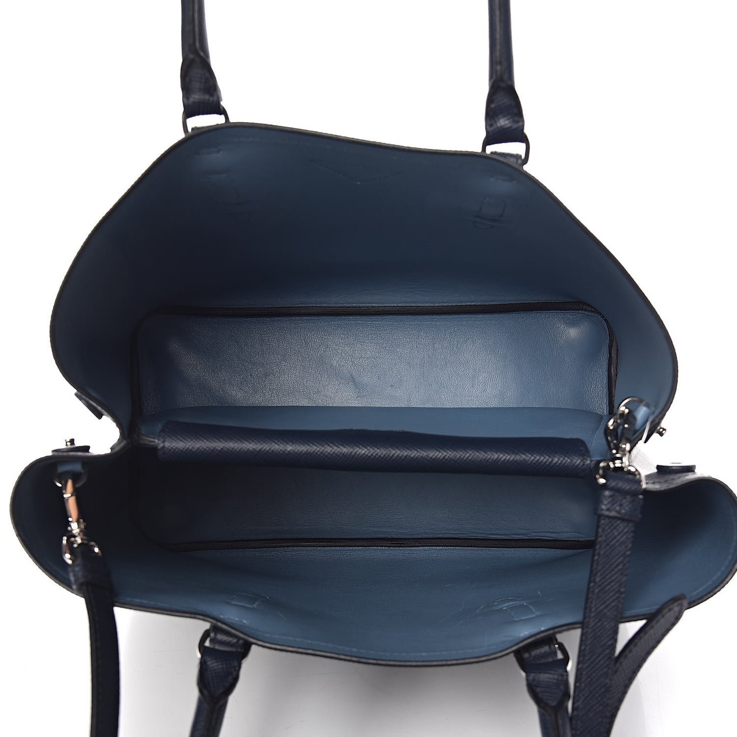 Saffiano Cuir Medium Double Handle Tote Baltico Astrale