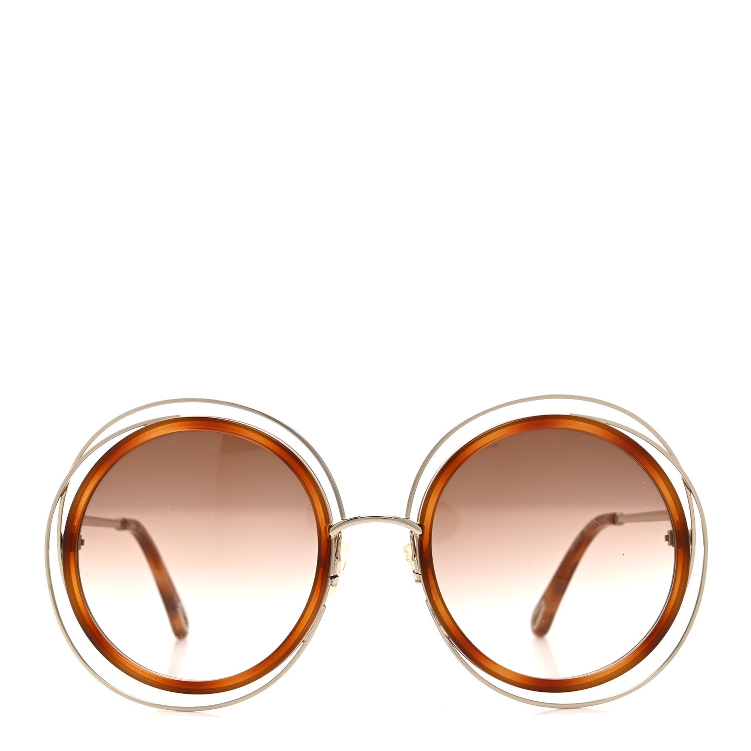 Chloe Oversized Round Carlina Oversized Round Sunglasses CE120SD Gold 2 of 8