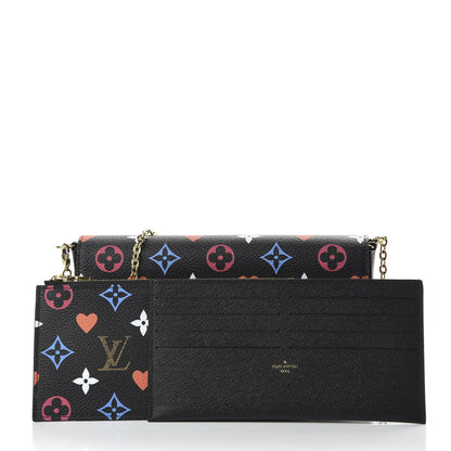 Louis Vuitton Game On Felicie Chain Wallet Black 10 of 10