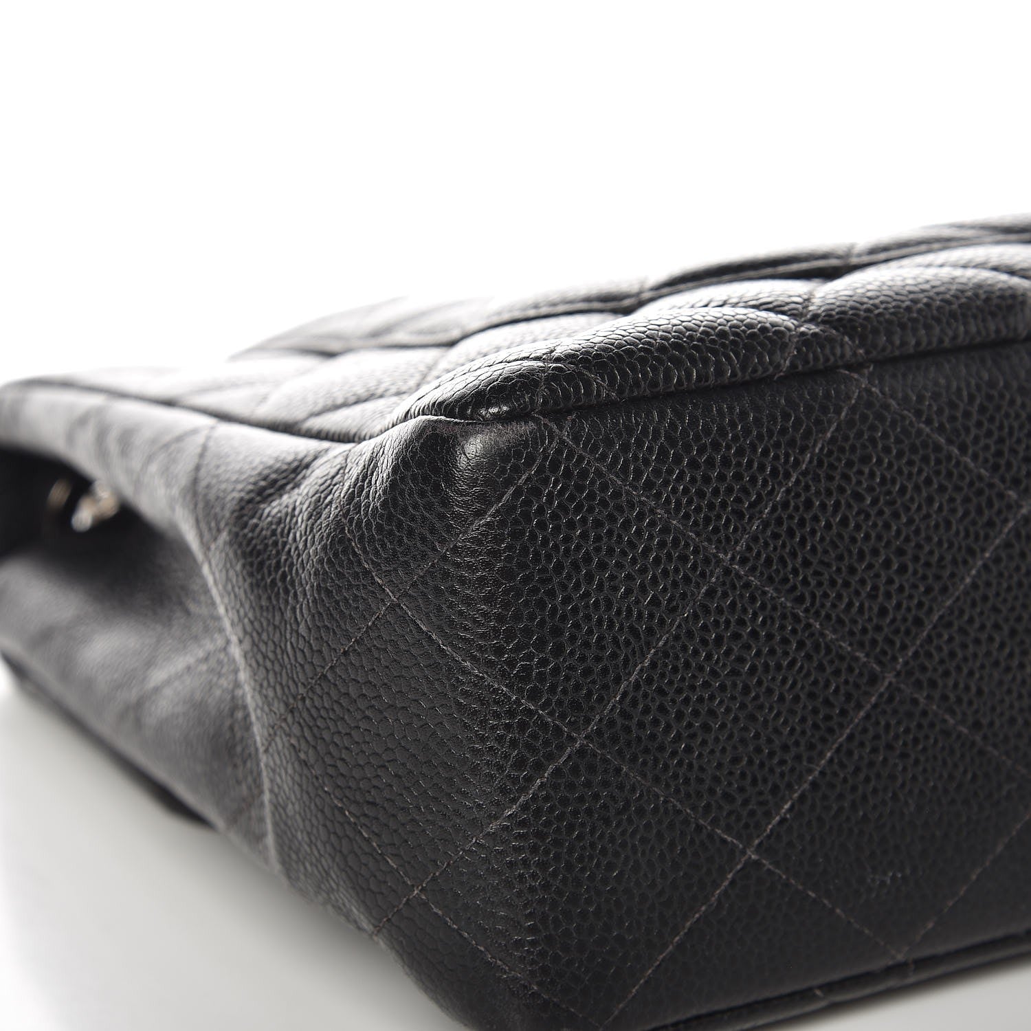 Chanel Caviar Quilted Jumbo Single Flap Black 13 of 17