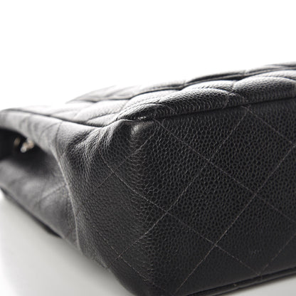 Chanel Caviar Quilted Jumbo Single Flap Black 13 of 17