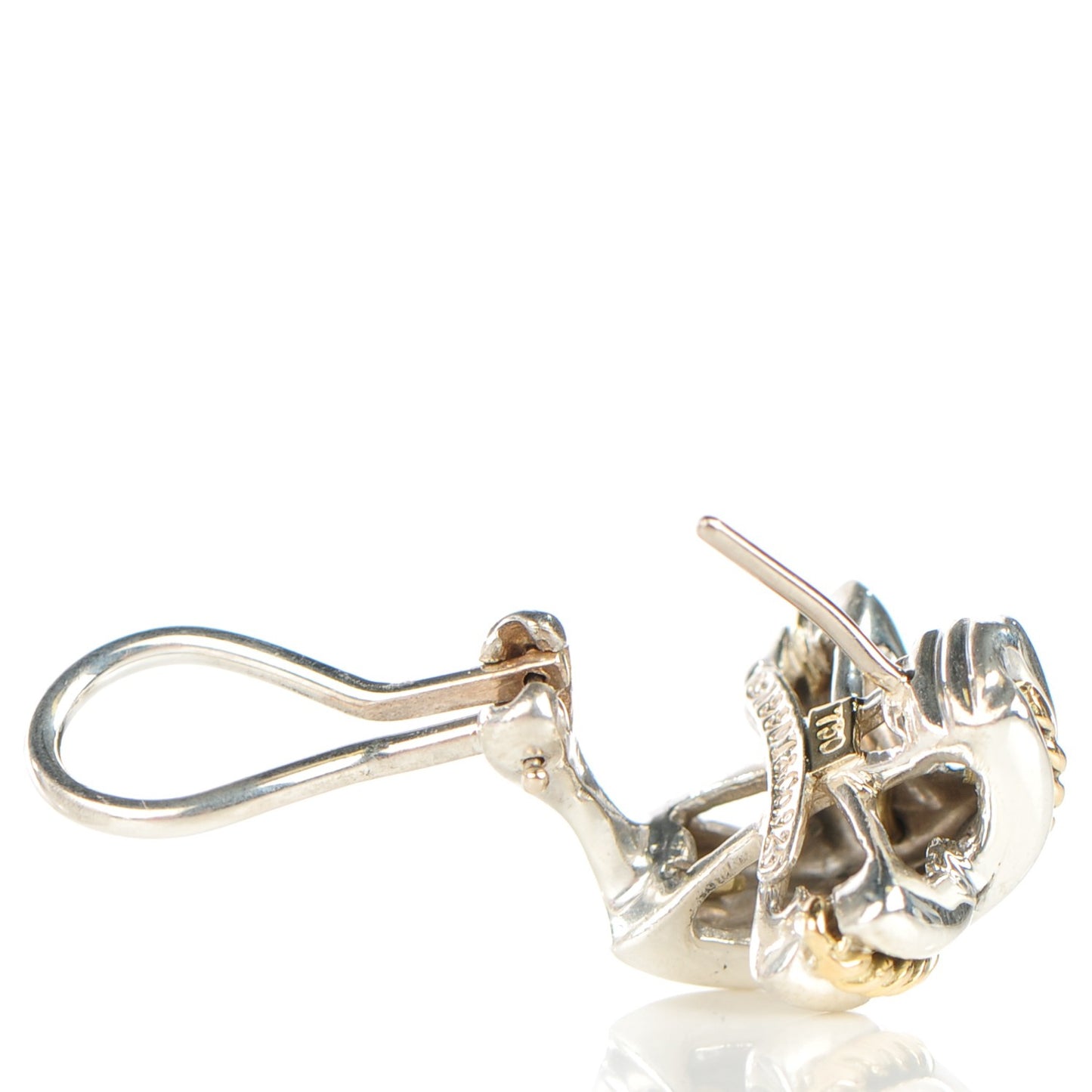 Sterling Silver 18K Yellow Gold Signature X Earrings