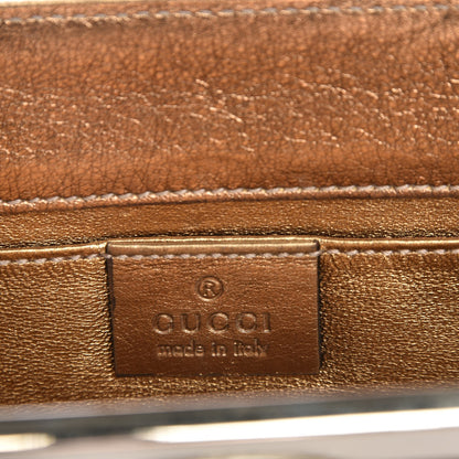 Gucci Metallic Calfskin Britt Clutch Bronze 6 of 8