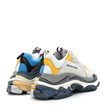 Balenciaga Fabric Mesh Half & Half Colorways Mens Triple S Sneakers 41 Grey Blue Rouge Jaune Black 4 of 6