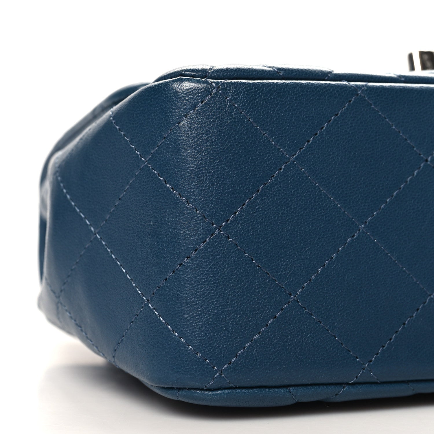 Chanel Lambskin Quilted Mini Square Flap Dark Blue 9 of 10