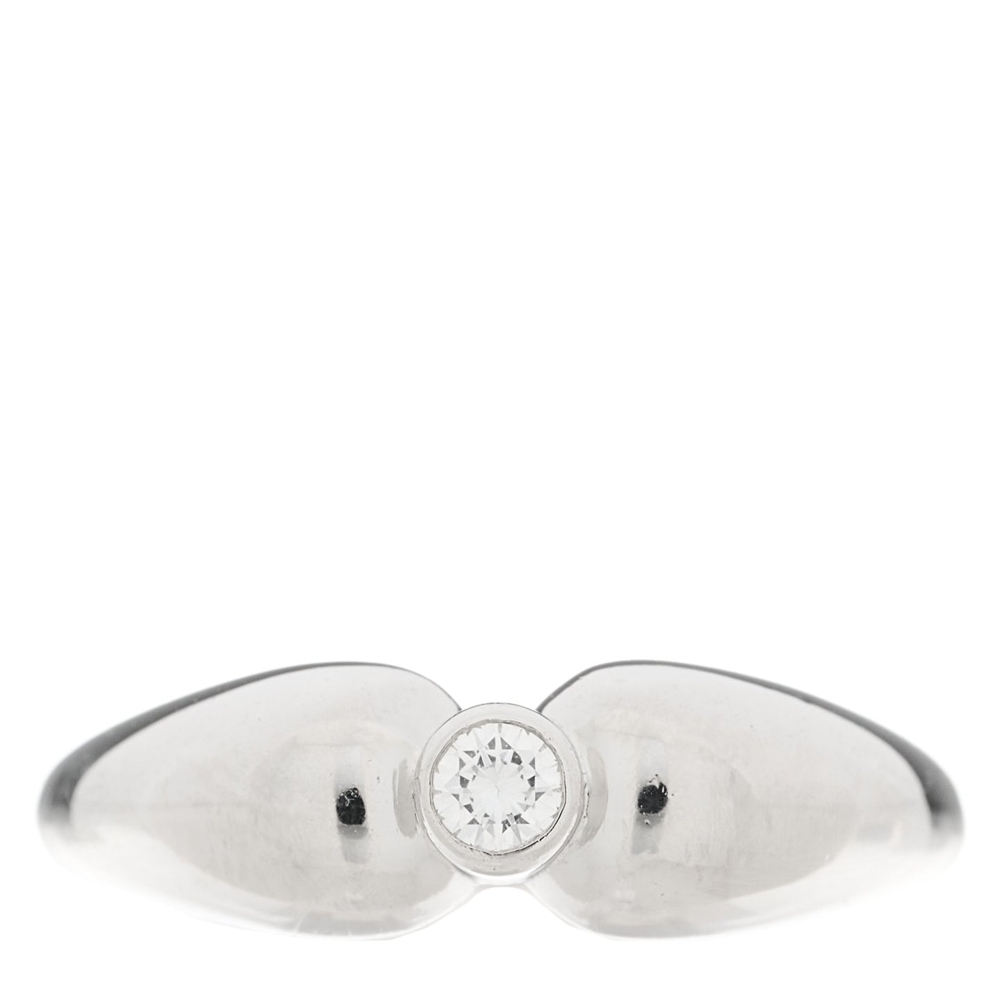 Platinum Diamond Elsa Peretti Double Teardrop Ring 48 4.5