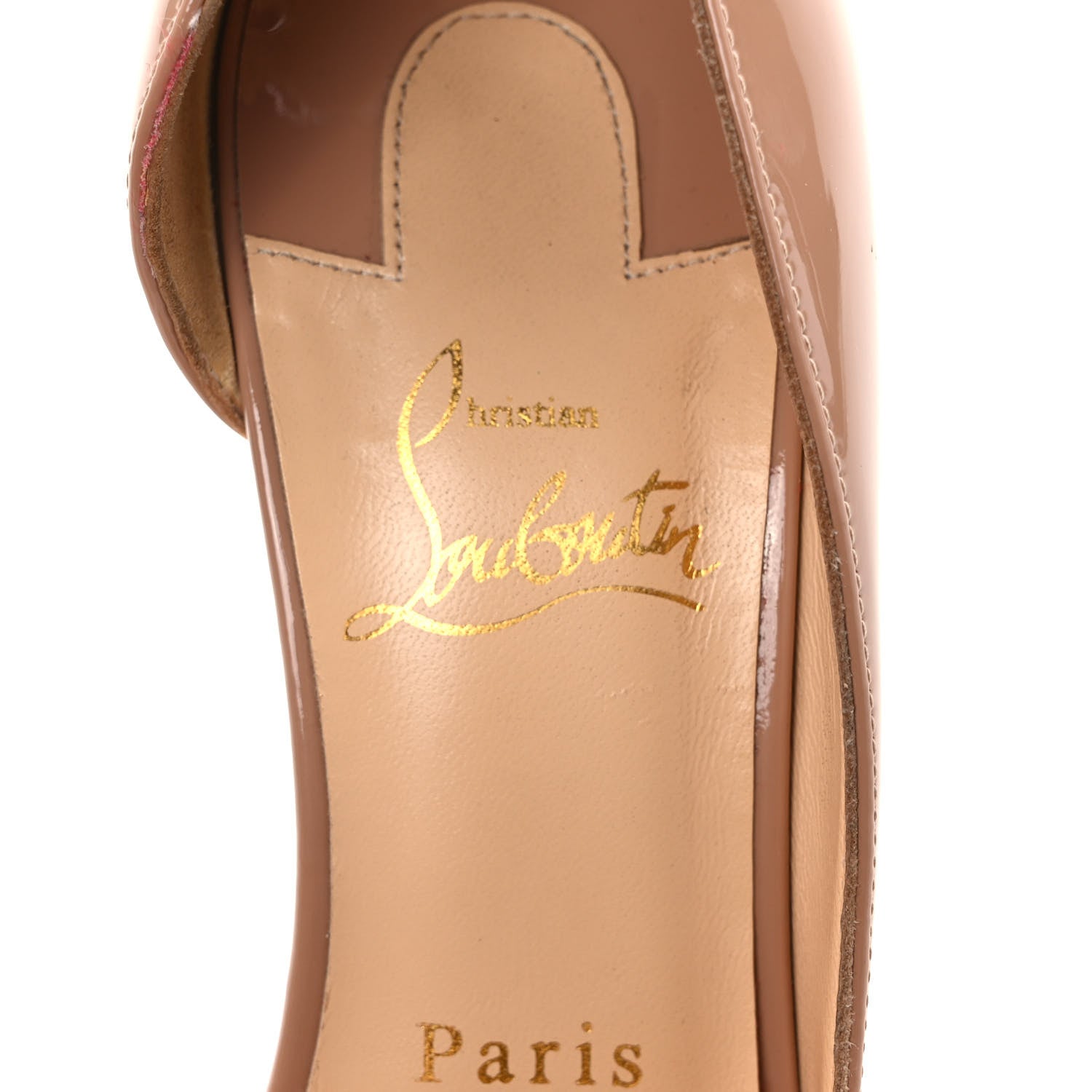 Christian Louboutin Patent Iriza 100 Pumps 38 Nude 7 of 7