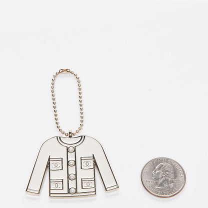 Chanel Pearl Enamel Blazer Jacket Charm 2 of 3