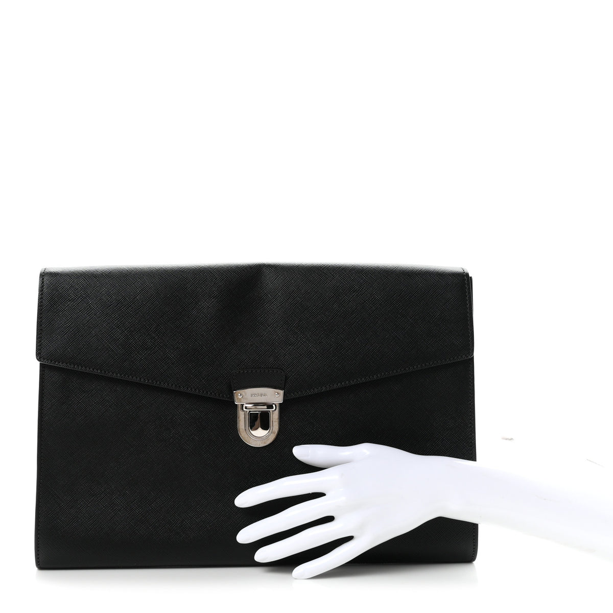 Saffiano Portfolio Case Black