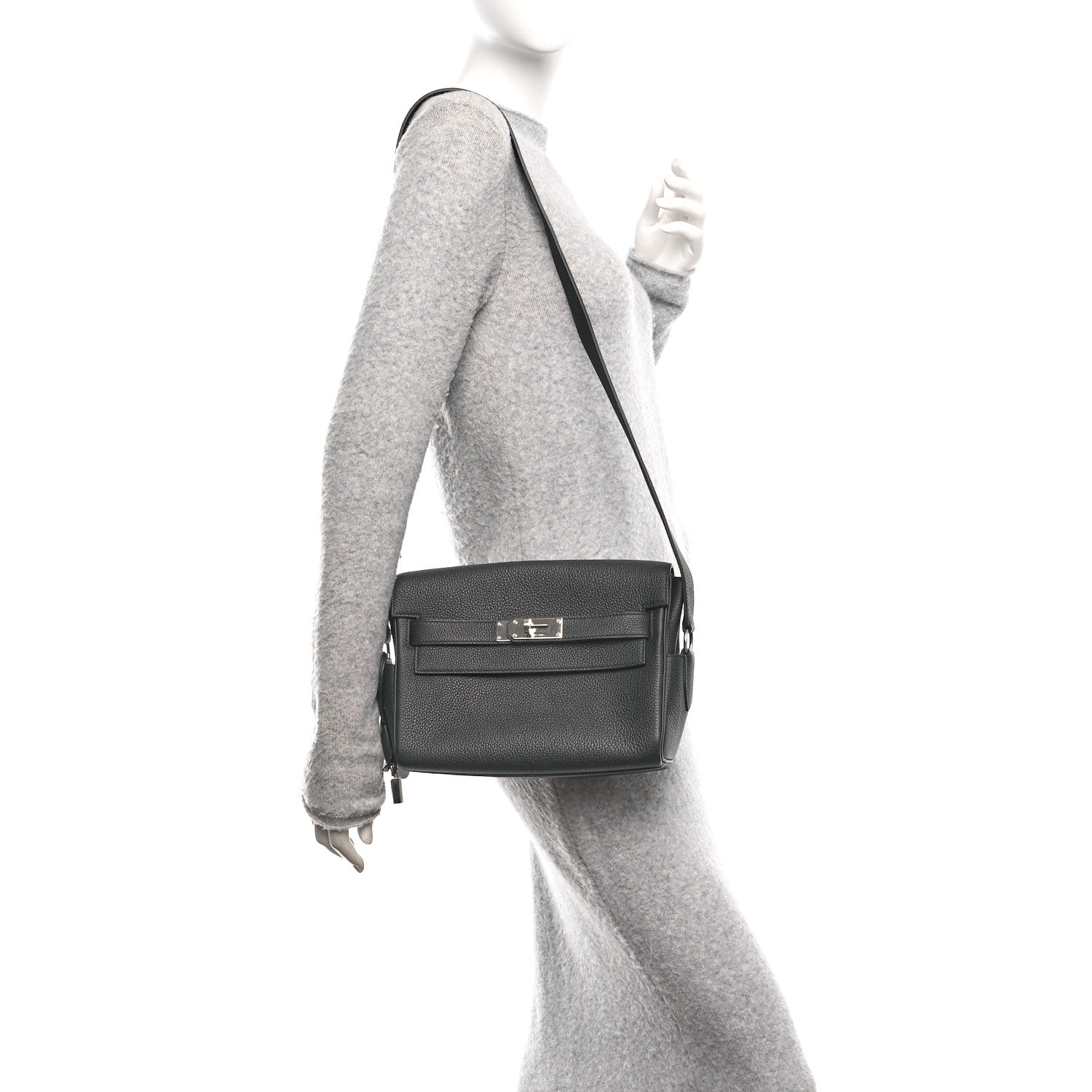 Hermes Togo Kelly Messenger PM Black 2 of 11