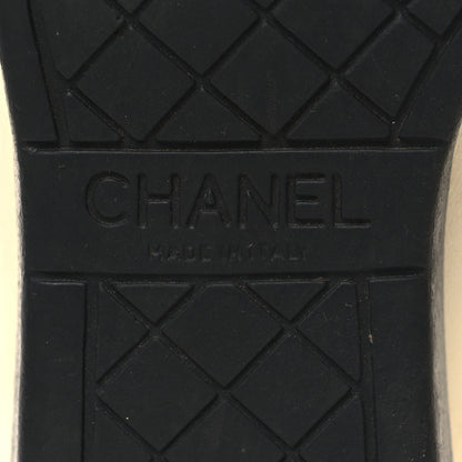 Chanel Lambskin Patent Calfskin CC Sneakers 36.5 White Black 7 of 9