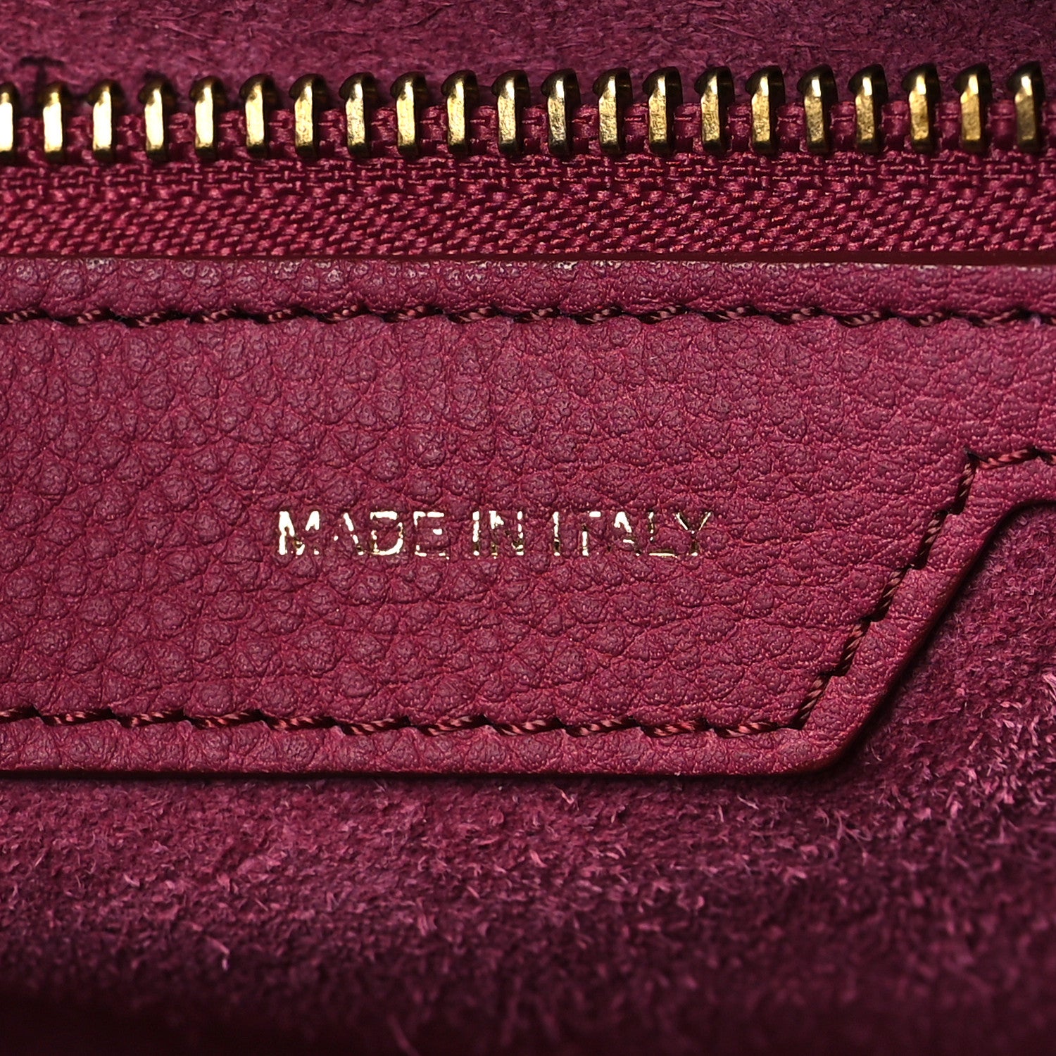 Celine Drummed Calfskin Micro Luggage Plum 7 of 10