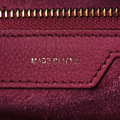Celine Drummed Calfskin Micro Luggage Plum 7 of 10