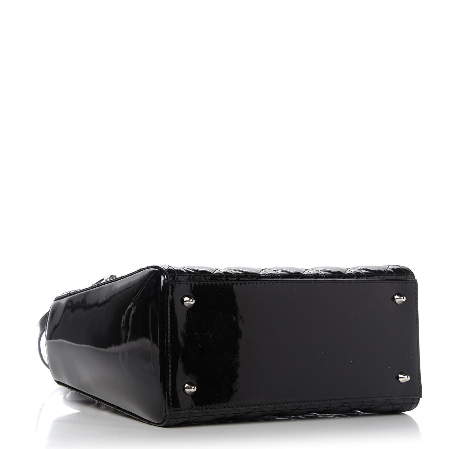 Patent Cannage Medium Lady Dior Black