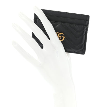 Gucci Calfskin Matelasse GG Marmont Card Holder Black 2 of 9