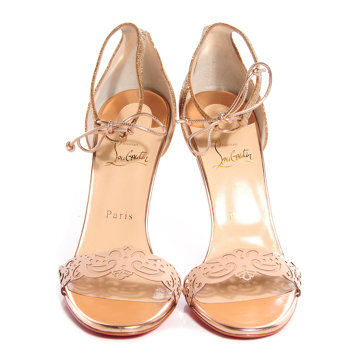 Metallic Glitter Calf Vegetable PVC Valnina 100 Sandals 40.5 Version Poudre
