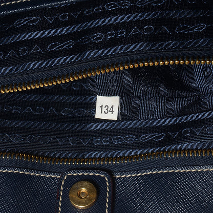 Prada Canapa Saffiano Tote Corda Blue 14 of 19
