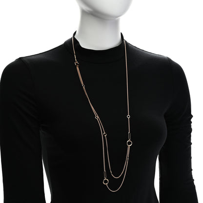 Hermes 18K Rose Gold Echappee Extra Long Necklace 2 of 6