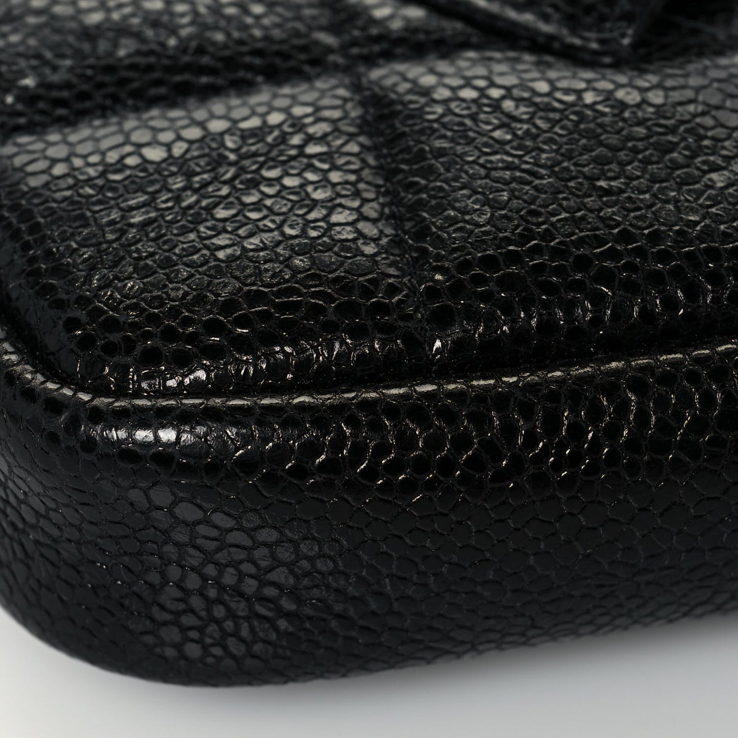 Caviar Quilted Coin Purse Belt Bag Black