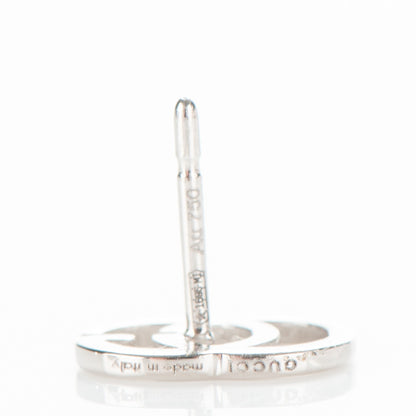 Gucci 18K White Gold GG Tissue Stud Earrings 4 of 4