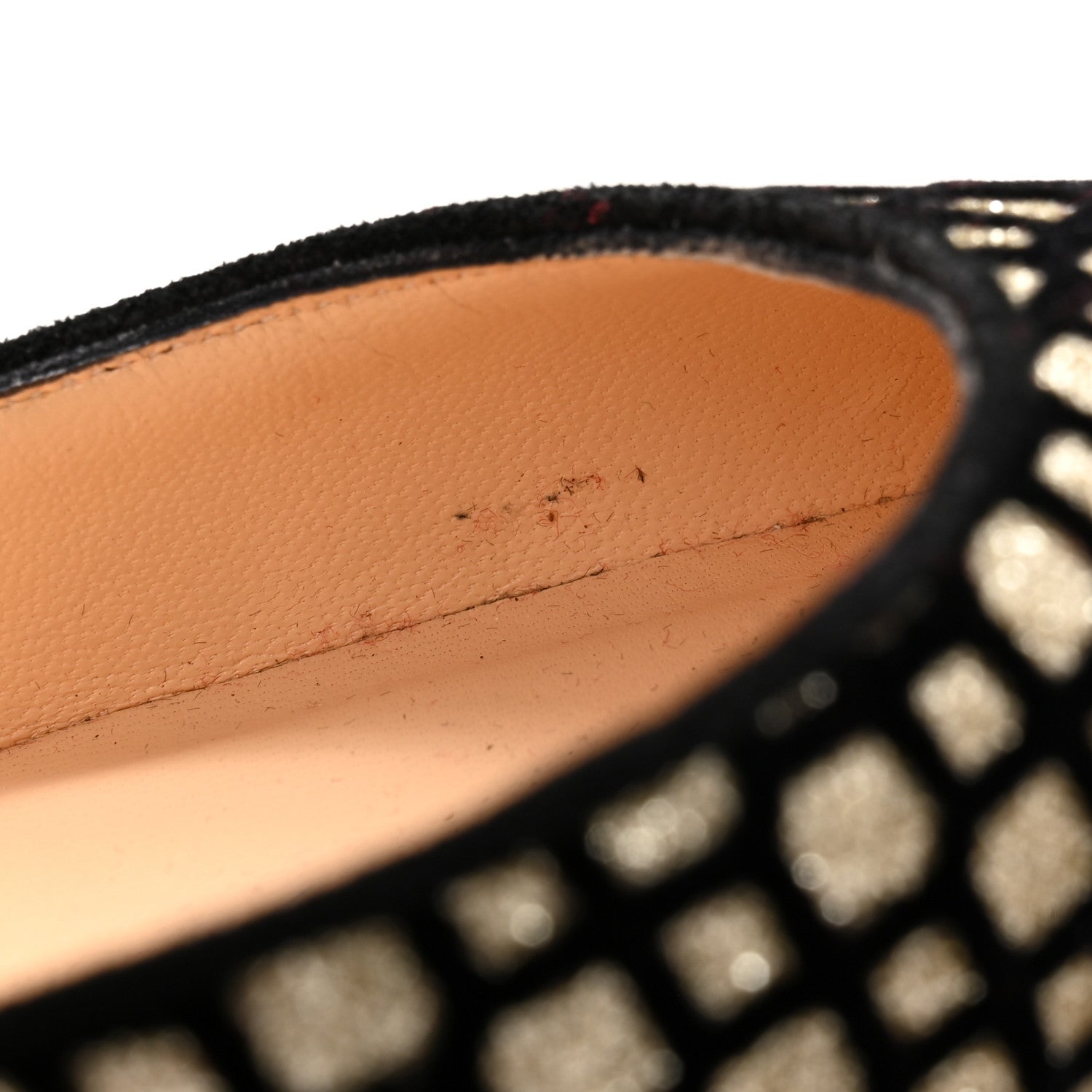 Christian Louboutin Glitter Floque Suede Iriza 100 Pumps 36.5 Platine Black 9 of 11