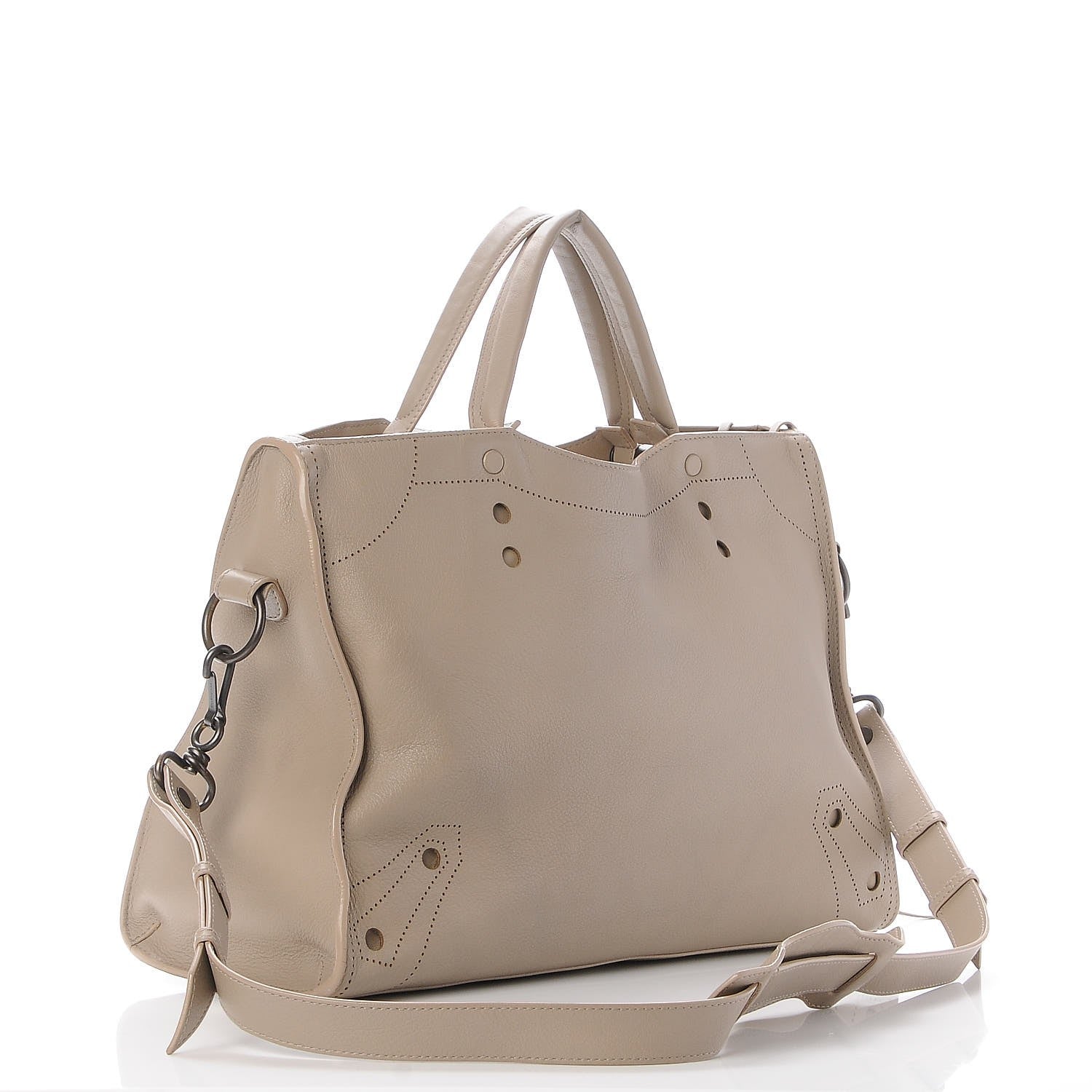 Balenciaga Veau Soyeux Perforated Blackout Hardware City Gris Cendre 4 of 12