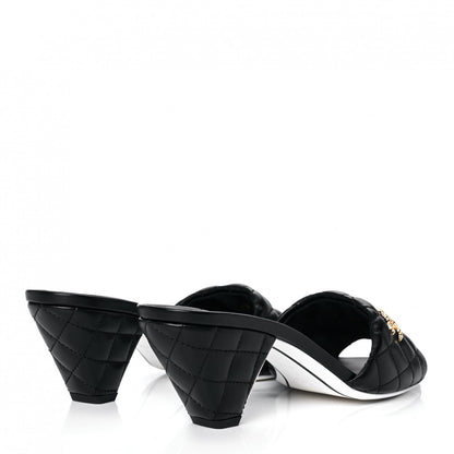 Chanel Lambskin Quilted CC Mules 39.5 Black 4 of 11