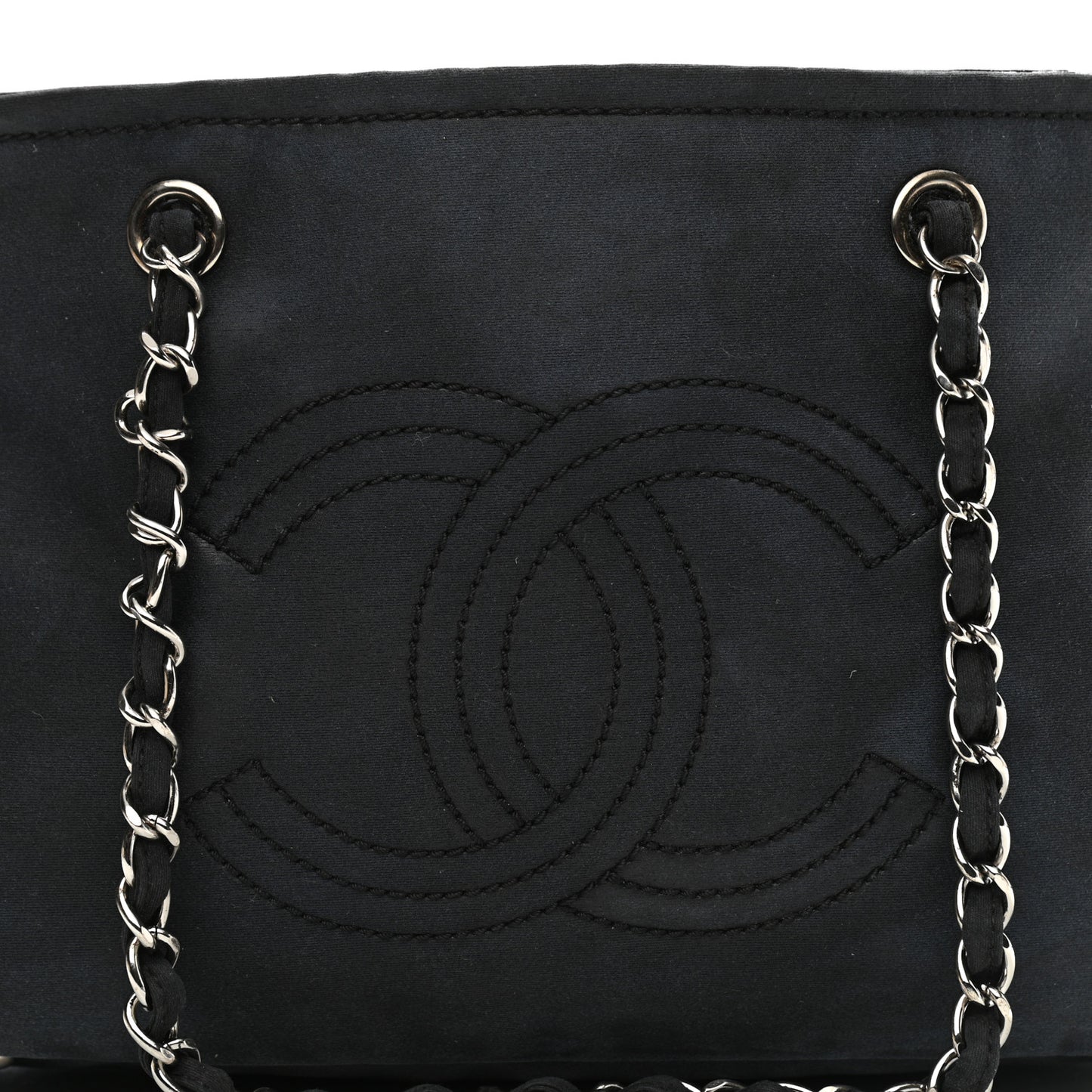 Canvas Lipstick Ligne Tote Black