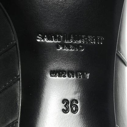 Saint Laurent Calfskin Cat Boot 50 Studded Strap Booties 36 Black 8 of 9