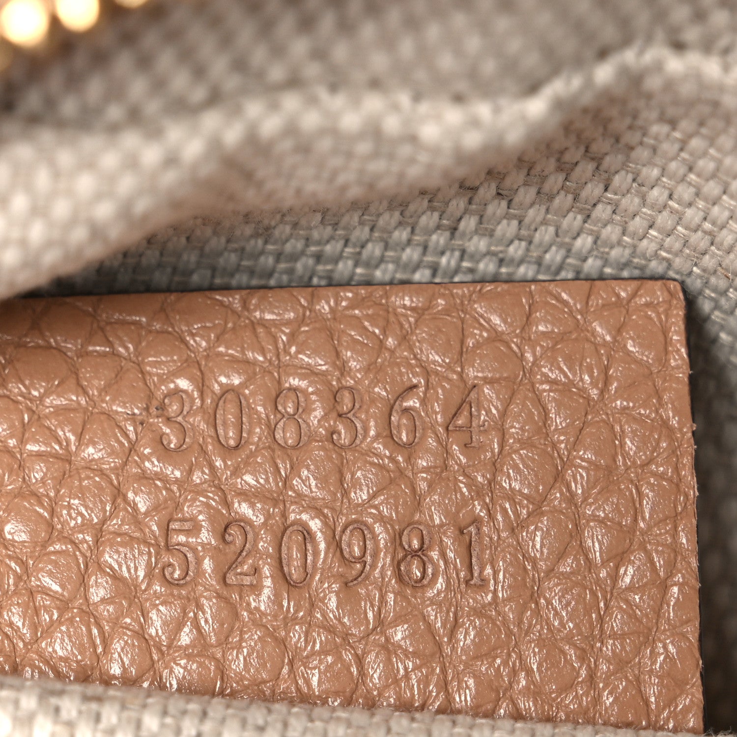Gucci Pebbled Calfskin Small Soho Disco Bag Camelia 7 of 10