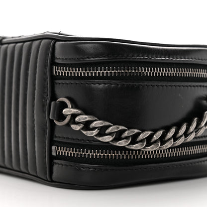 Chanel Glazed Calfskin Small Coco Boy Camera Case Black 10 of 13