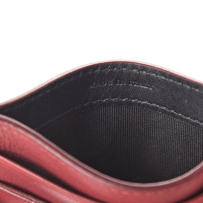 Burberry Grained Calfskin Crest Embossed Card Holder Red 6 of 6