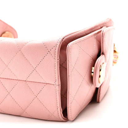 Chanel Caviar Quilted Mini Chanel 25 Handbag Rose 10 of 11