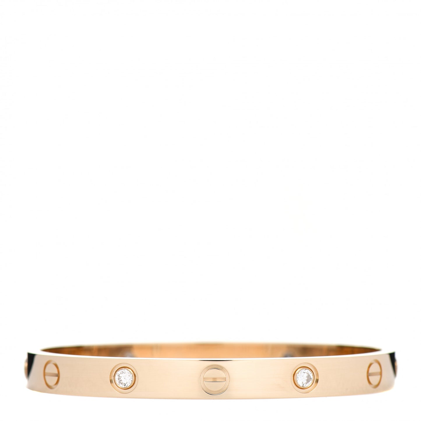 18K Yellow Gold 4 Diamond LOVE Bracelet 16