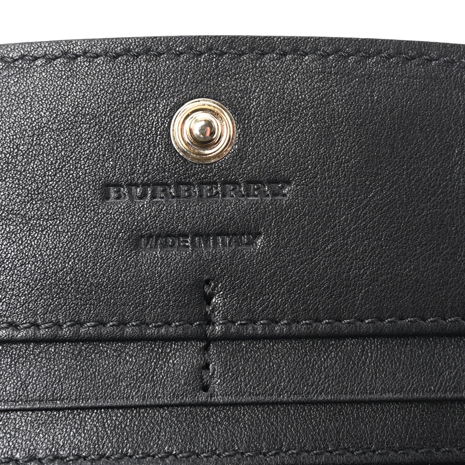 Burberry Grainy Calfskin House Check Porter Continental Wallet Black 6 of 7